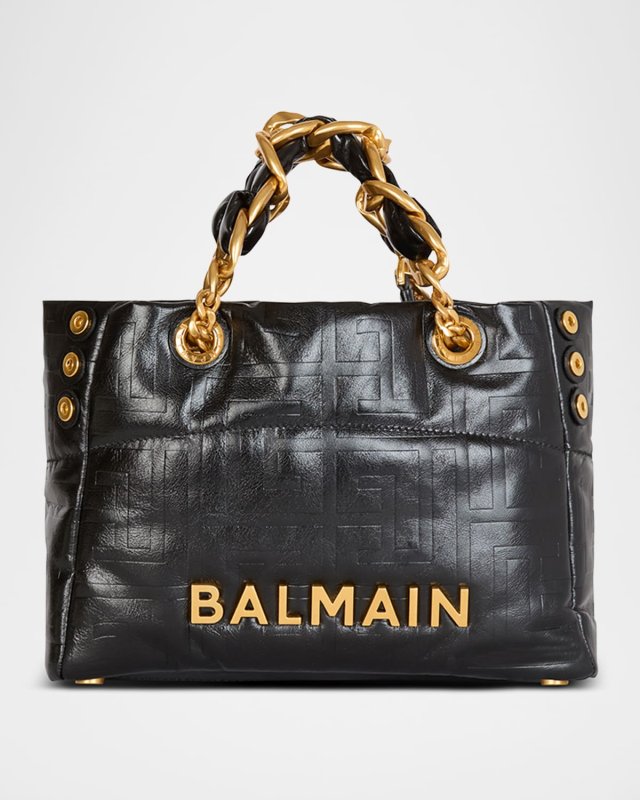 1945 Small Tote Bag in Crinkled Soft Leather